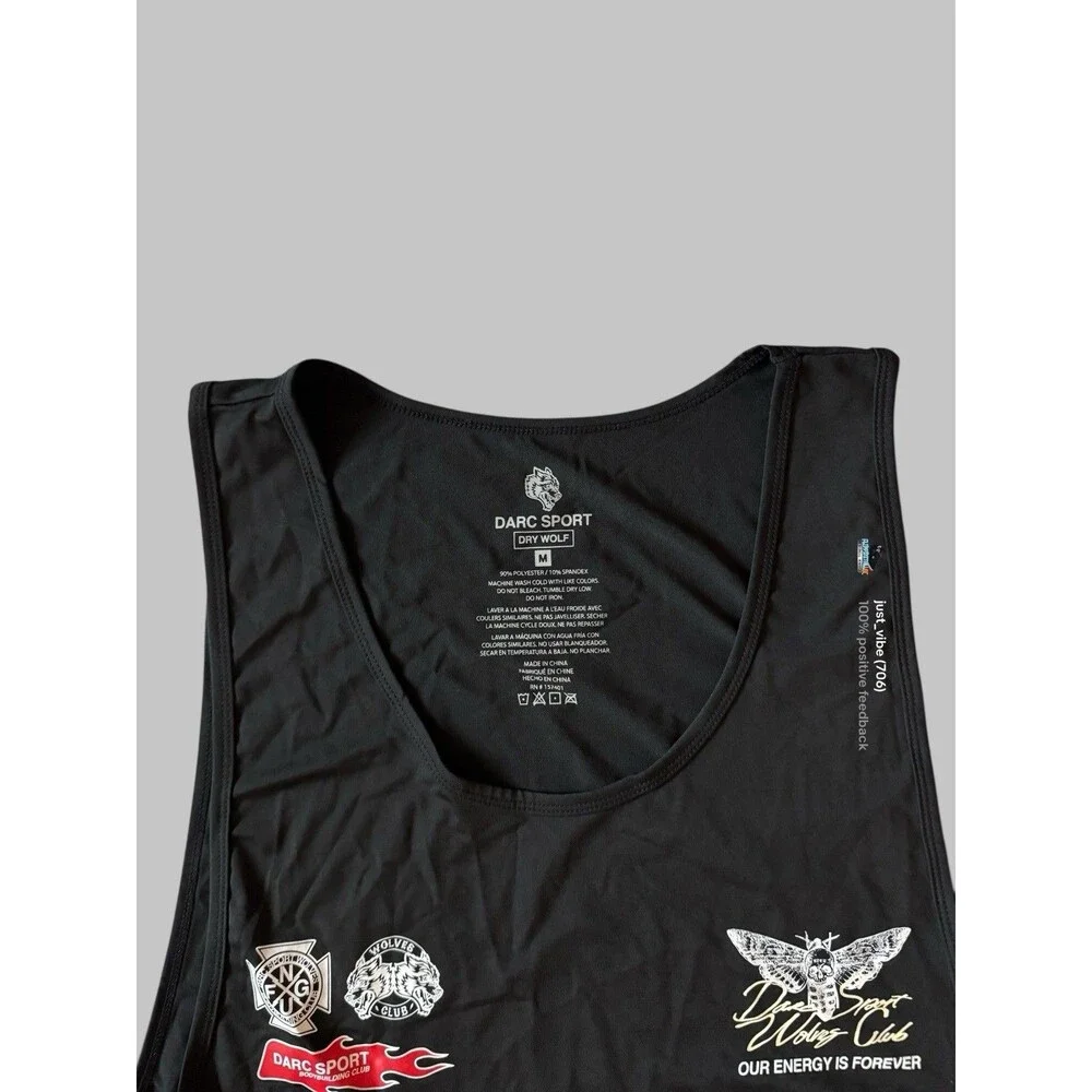 Darc Sport Live Fast V3 Dry Wolf Drop Tank Tee Men’s Medium NWT - Picture 2 of 5